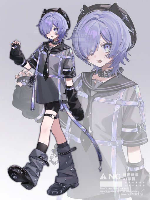 アニメスタイル キャラクターイラスト 2L判サイズ キャラクター立ち絵デザイン | SKIMA（スキマ）