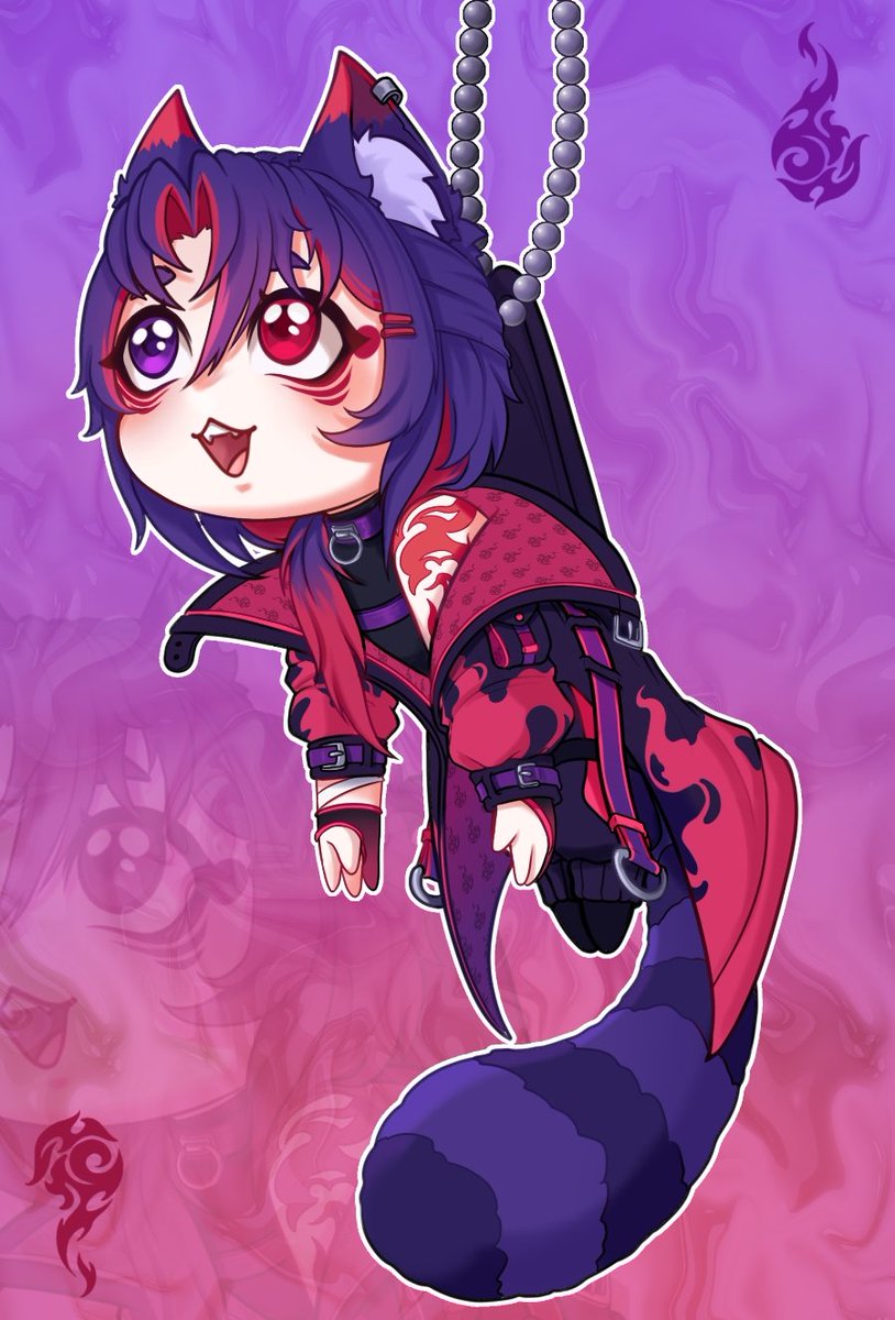 Ich hab einfach gestern dieses süße Chibi von <a href="/erynnyen/">Erynnyen | Comms OPEN</a> zu Weihnachten bekommen 🥹💜 Ich hab vlt ein paar Tränen dabei gehabt 😭