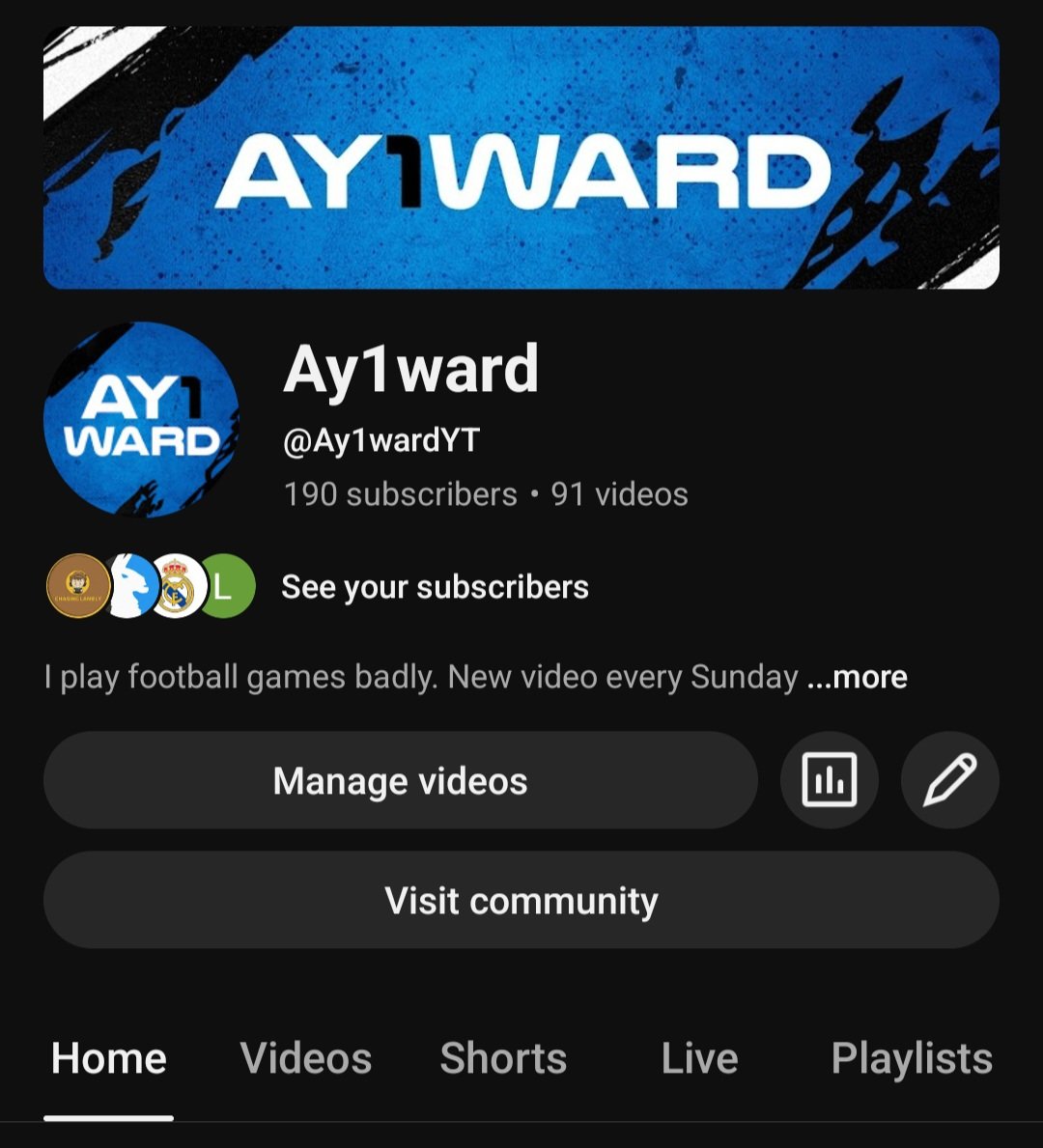 SO CLOSE to the goals I've set myself to hit by the end of the year!

Hoping to hit 200 subs on YouTube, just 10 away! I would really appreciate anyone heading over there a subscribing
youtube.com/@ay1wardyt?si=…