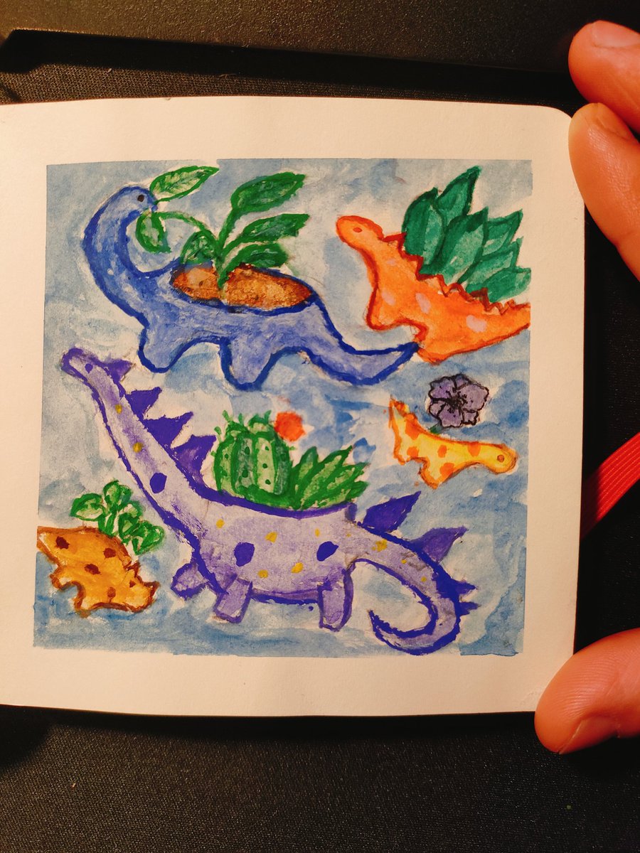 yonabeef's tweet image. Вазони в динозаврах, дуже давно бачив їх на пінтересті і хотів намалювати 
І ще я давно не малював. Ехххх..