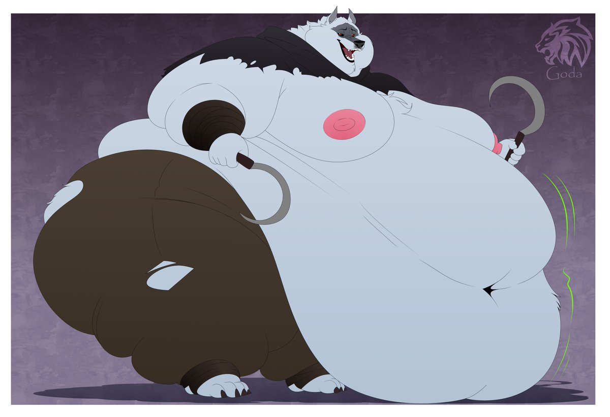 GodaQuesillo's tweet image. Lobo viene por ti~

He's coming for you and he's hungry for more!

#wg #weightgain #maleweightgain #gainerart #fatfur #fatfurry