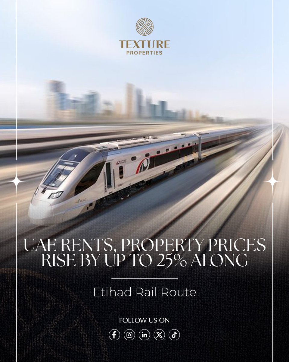 textureuae's tweet image. Resilience builds results in Dubai where strength meets opportunity. With UAE rents and property prices rising by up to 25%, now is the time to invest, grow, and secure your future.

#DubaiRealEstate #UAEProperty #InvestInDubai #MarketGrowth #PropertyPrices #RealEstateInvesting