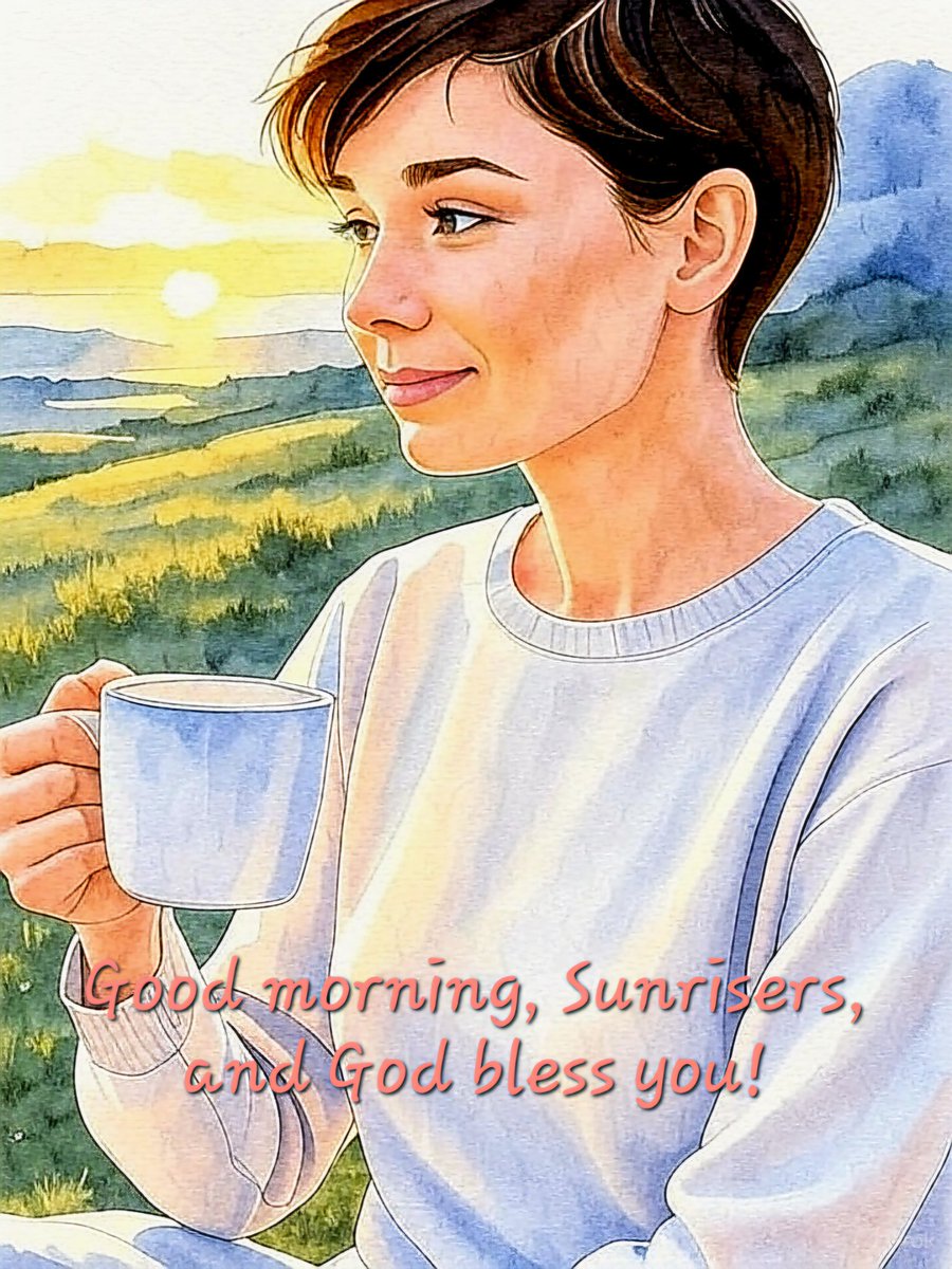 Good morning, Sunrisers! Elise made sure I woke up early, so I will have plenty of time for coffee, prayer, and exercise. The new coffee machine has been delayed; delivery now has been pushed back to Tuesday. I will have company by then -- one of my husband's California cousins.