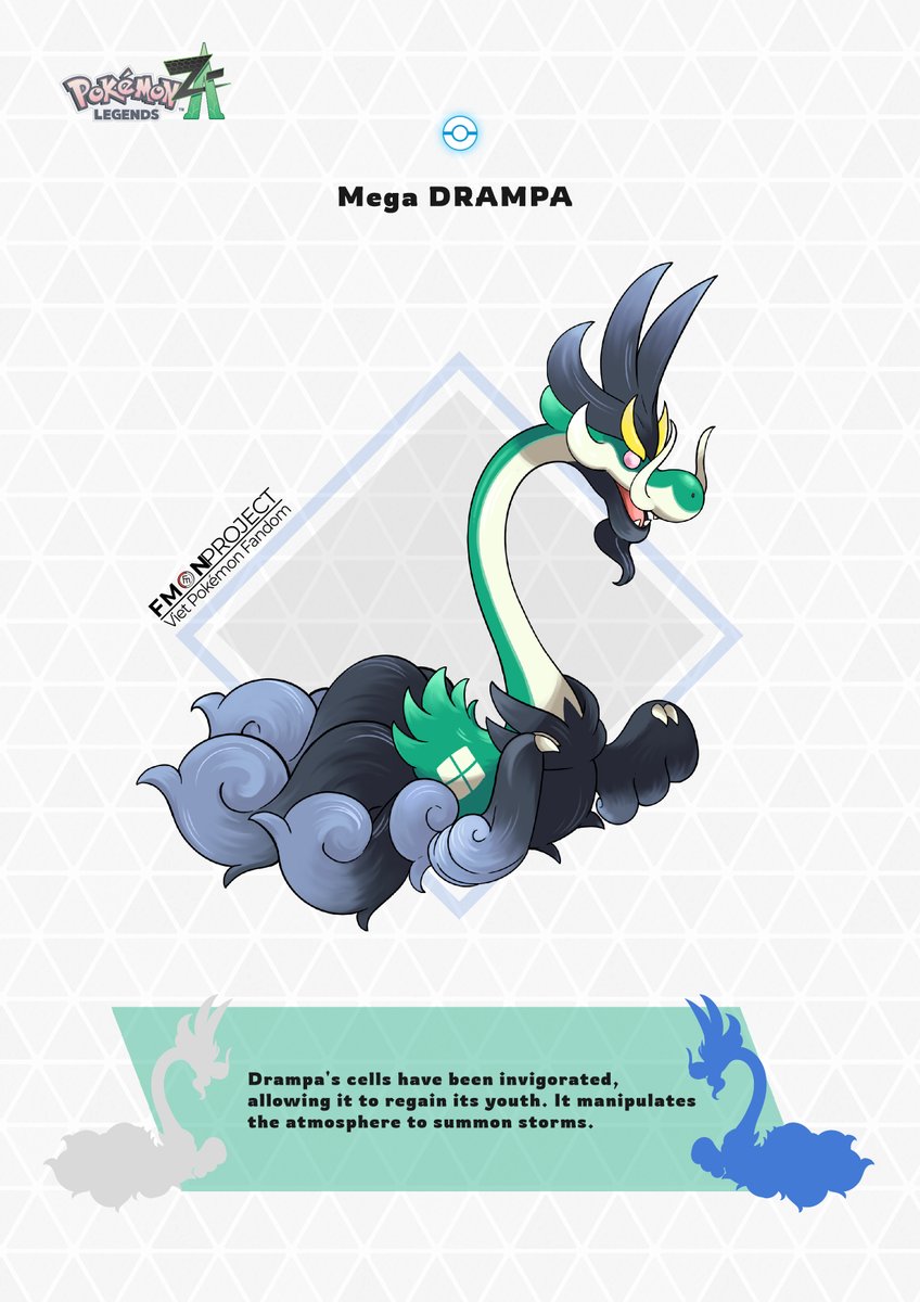 [FAN ART]
mega drampa in official art style 
#PokemonLEGENDSZA #Drampa #ジジーロン