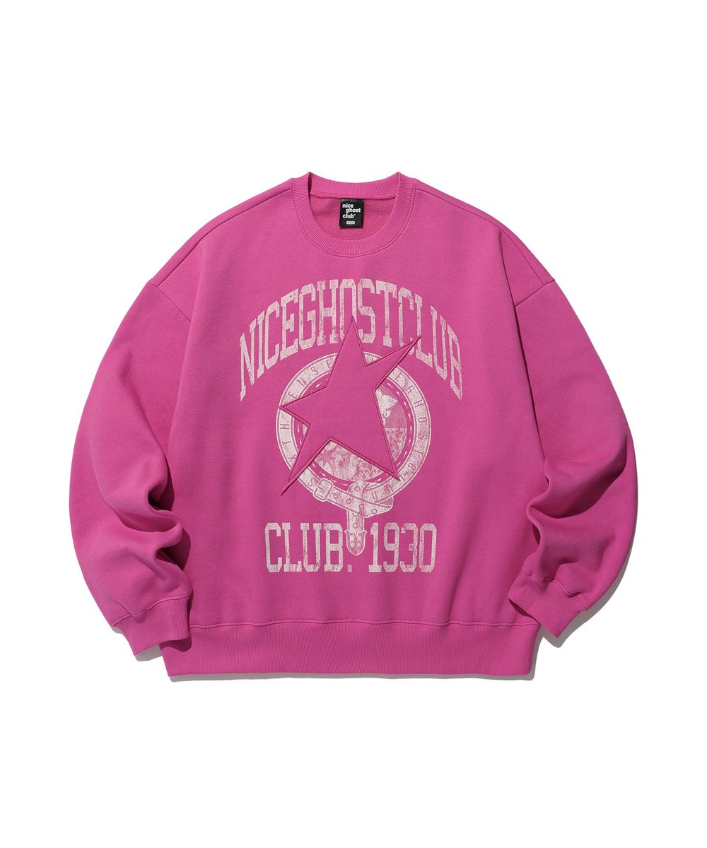 junhanfits's tweet image. niceghostclub Star Emblem Applique Sweatshirt in Pink