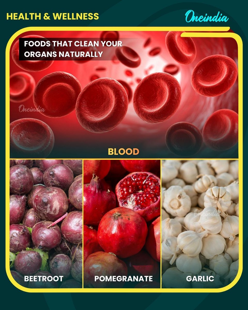 Oneindia's tweet image. Nourish your body from the inside out
Add more cleansing foods like leafy greens, citrus fruits, ginger, garlic &amp;amp; turmeric to naturally support your organs and boost overall wellness

#CleanEating #NaturalDetox #HealthyFoods #WellnessJourney #EatForHealth #HealthWellness #OI