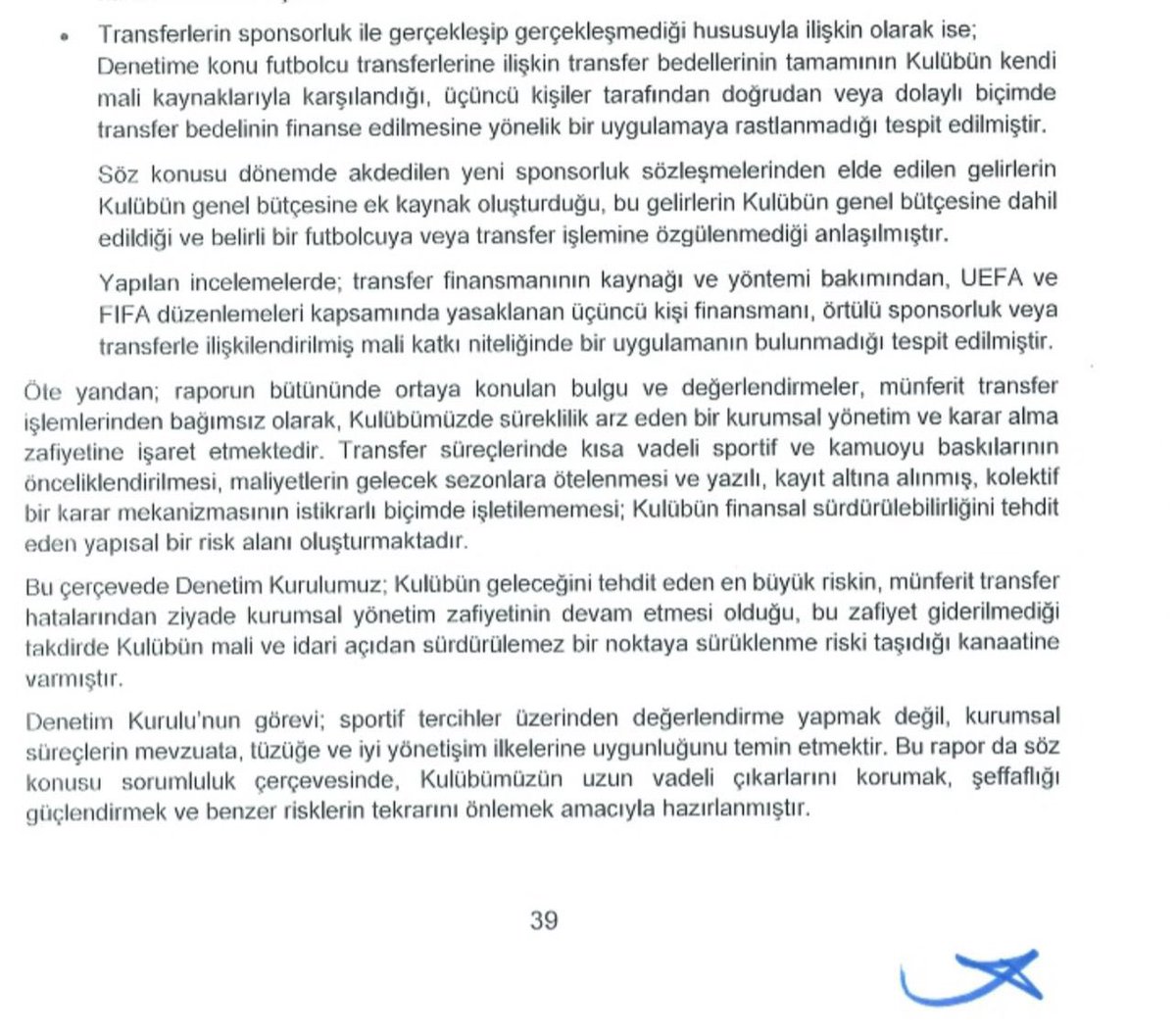 📍Denetim Kurulunun raporuna göre Serdal Adalı’nın Kenny Arroyo ve Elan Ricardo transferlerini sponsor desteği ile aldık açıklamasına karşılık sponsor desteği olmadığı açıklandı.

🚨Kulüp kaynakları tarafından transferlerin yapıldığı 3. Kişi veya bir sponsor desteği görülmemiştir