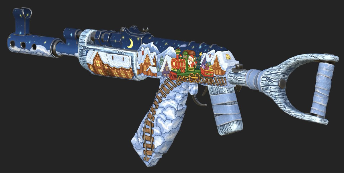 I'm so happy to have my Christmas ak47 added to the game! 🌟Thank you so much <a href="/playrust/">Rust</a> <a href="/FcpnchStds/">facepunch</a> the Christmas miracle! 🩵
And a special thank you to everyone who has supported all year!💙🎄
Happy holidays !❄️
<a href="/Helkus/">Helk</a> 
<a href="/gerrmanman/">ThatGermanGuy</a> 
#rust #rustskins 

store.steampowered.com/itemstore/2524…