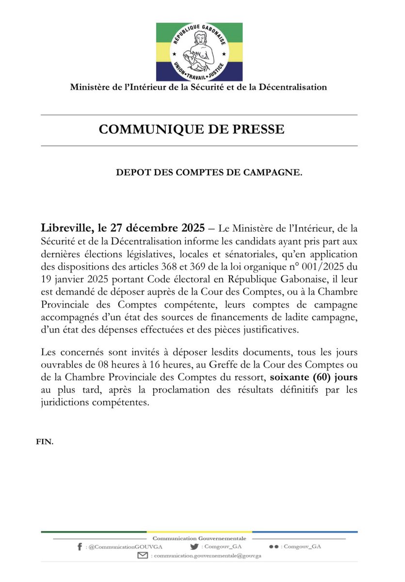 COMMUNIQUÉ DE PRESSE !