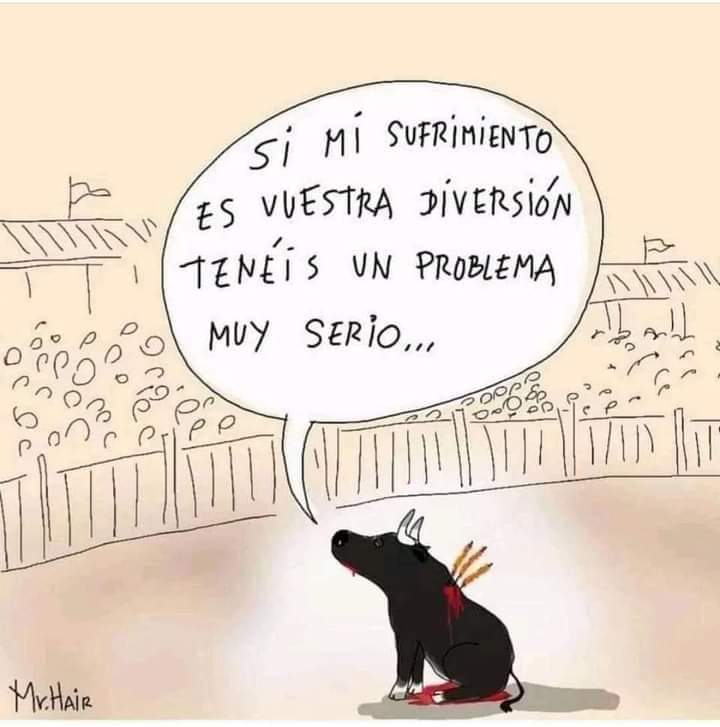 Debo ser imbecil y muy mala persona por ser antitaurino según este iluminado matador de animales. #antitaurino #torosno <a href="/toros/">toros</a>