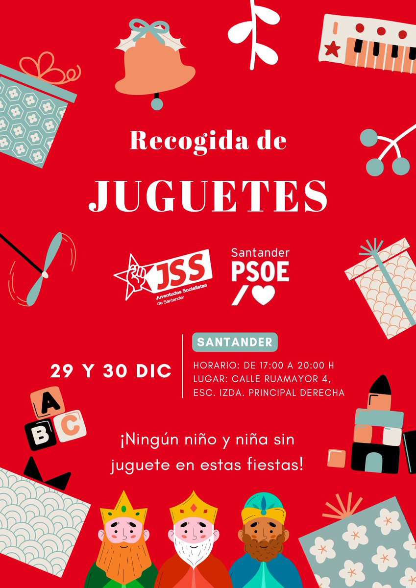 🎁 ¡Ningún niño ni niña sin juguete esta Navidad! 🎄

Los días 29 y 30 de diciembre, únete a nuestra campaña de Recogida de Juguetes. 

¡Tu pequeño gesto puede llenar de ilusión a muchos niños  estas fiestas!

📍 Calle Ruamayor 4, Esc. Izda. Principal Derecha

🕔 17:00 a 20:00 h