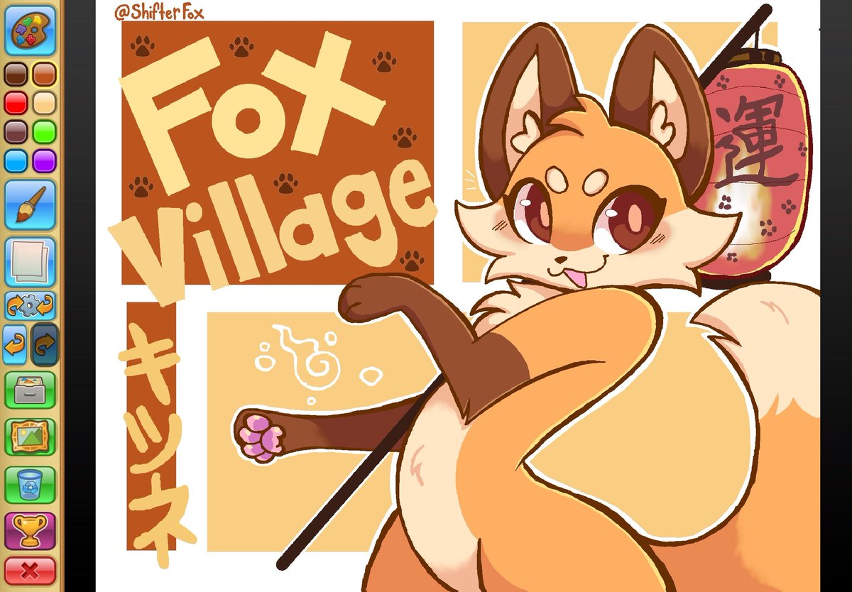 ShifterFox's tweet image. #Furry Fox girl drawn in Animal Jam 🎏
#Animaljam #furryart #Fox