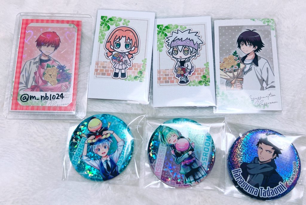 交換】暗殺教室 缶バッジ 特典 ポストカード ポラショット譲＊潮田