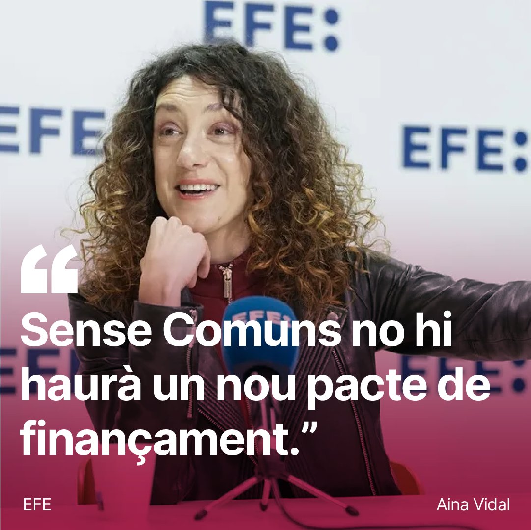 "Sense els Comuns no hi hauria ni nou pacte de finançament, ni pressupostos. I el Govern d'Illa ho sap.

Volem tenir un impacte directe al model de fiscalitat. No pot ser que els qui més tenen, proporcionalment, aportin menys. Cal  una fiscalitat progressiva."

<a href="/AinaVS/">Aina Vidal Sáez 🔻🇵🇸</a> a