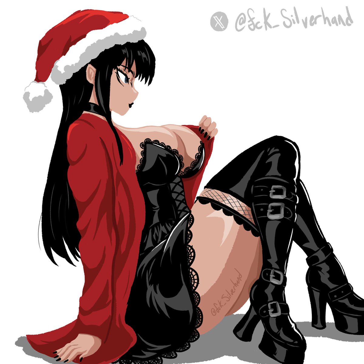 Espero que te hayas portado bien este año… porque yo no 
.
.
.
.
. 
#Holidays #Christmas #Christmas2025 #ChristmasEve #altgirl #goth #gothgirl #nsfw #lewdart #digitalart #illustration #art #artwork #gothic #dark #aesthetic #Navidad #Navidad2025 #goticas #gotica