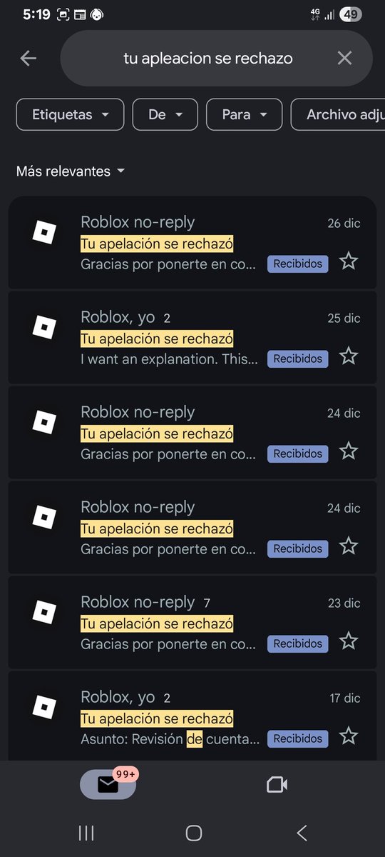 iCloudnightX's tweet photo. (1/2 )Hace 19 dias roblox me cancelo la cuenta injustamente, y no han hecho mas que rechazar las apelaciones, y pedir explicaciones, porque como ustedes veran ahi dice "motivo otro"
Y eso claramente no tiene ningun sentido, ademas que no use ninguna cuenta para evitar nada. https://t.co/FfjaqClgDi