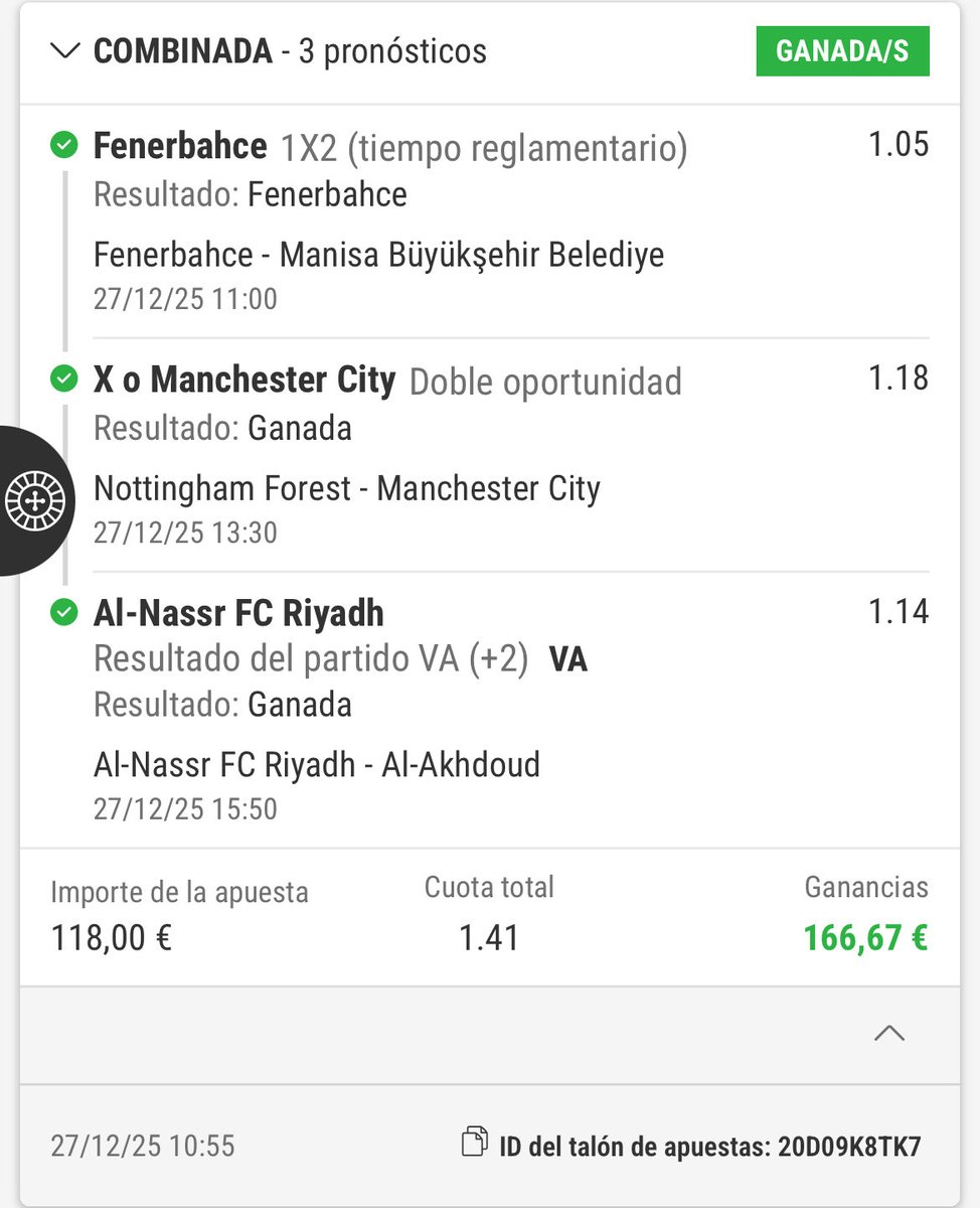 MZPicks_'s tweet photo. 2/2 ganados
💪🏻🔥💪🏻🔥

💶ganando cada día 💰
💶ganando cada día 💰

📱➡️https://t.co/0d8hrAvSCk https://t.co/y29SaFA5JR