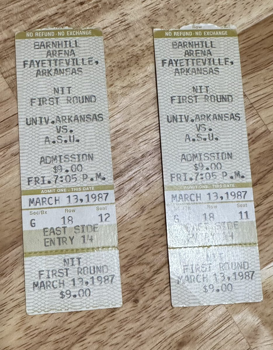 Looking through some old boxes yesterday with son <a href="/The_5th_George/">George Schroeder</a>, found this reminder of a cool memory.

(IYKYK, Arkansas friends.)