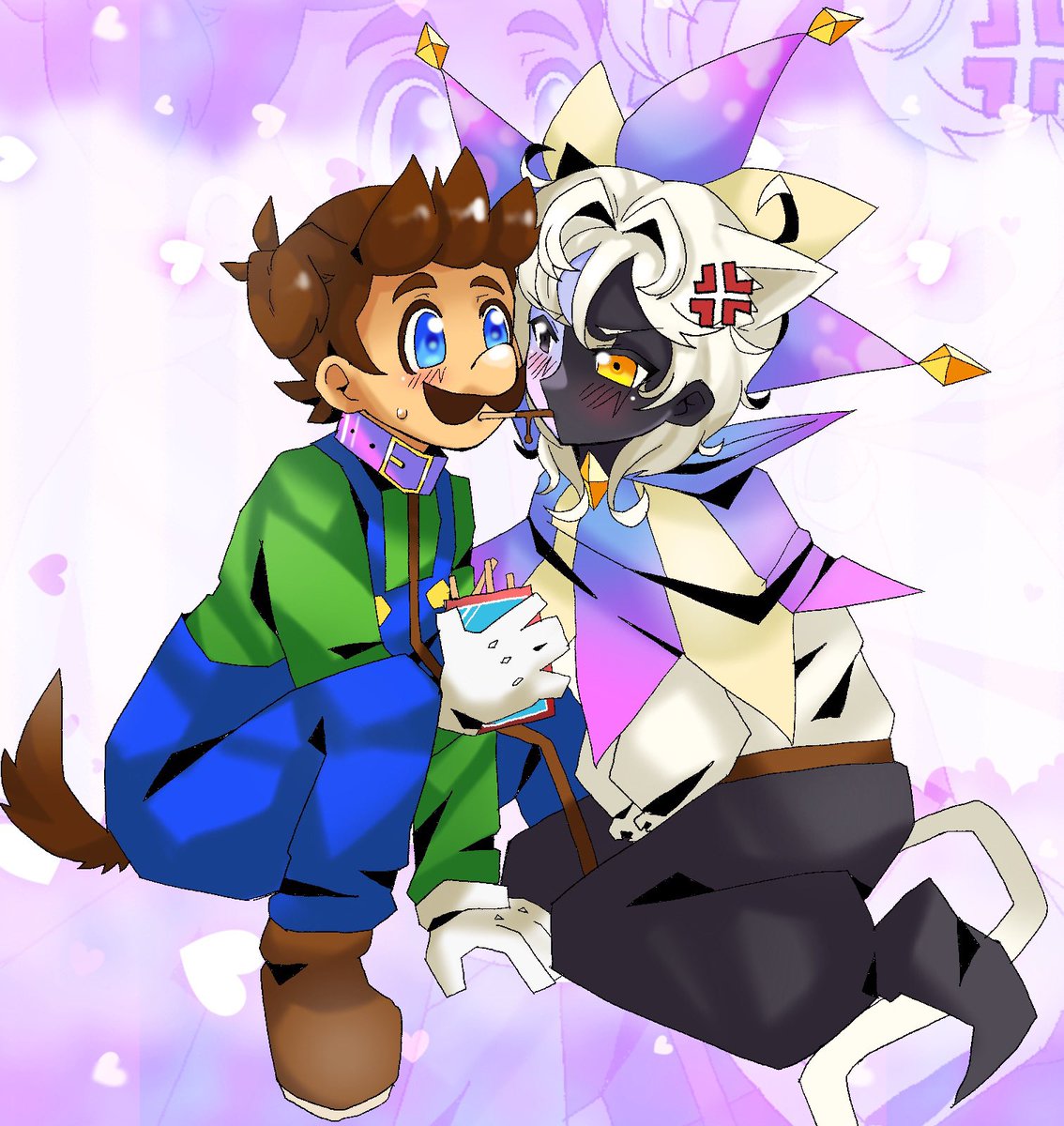 Deviantart yaoi base #Dimentio #Luigi
