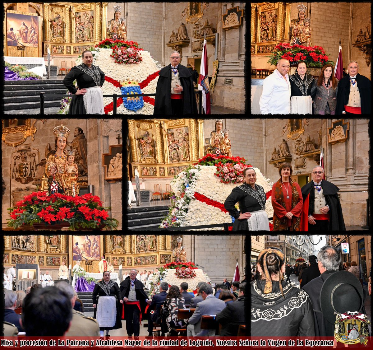 Un año más hemos participado activamente en la Misa Solemne y posterior procesión que ha tenido lugar con motivo del día grande de La Patrona y Alcaldesa Mayor de la ciudad de Logroño, Nuestra Señora la Virgen de La Esperanza