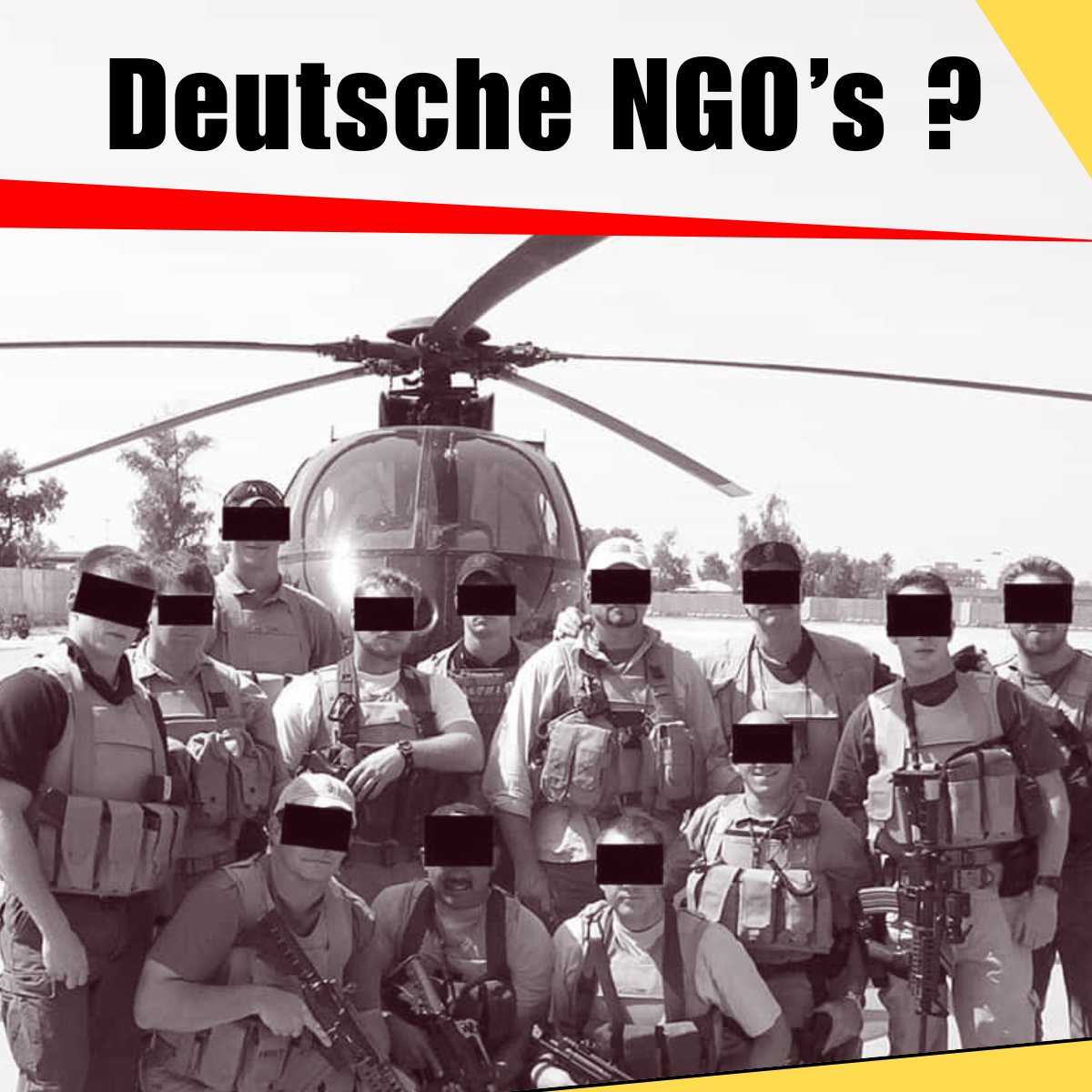 NGOs in Deutschland - wo Moral zum Geschäftsmodell geworden ist.

Vom Staat bezahlte NGOs und Parteien – das ist doch ein Widerspruch in sich.
Wie vom Staat bezahlte Söldnertruppen, nur mit PR-Abteilung und Haltungsslogan.