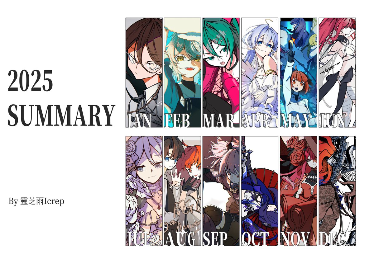 #2025年を振り返る
今年終於每個月都有畫了！