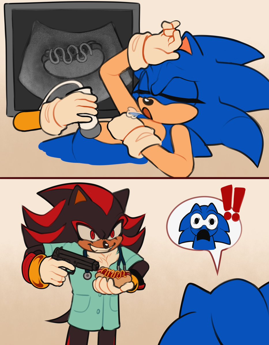 Shadow is jealous that the baby is not his...
<a href="/idkthidwmfl_li/">Real Shadow wife ~ aka 🎄✨idkthidwmfl_li✨🎄</a> thank you for the idea haha, this was so funny
#Sonadow #SonicTheHedgehog #ShadowTheHedgehog