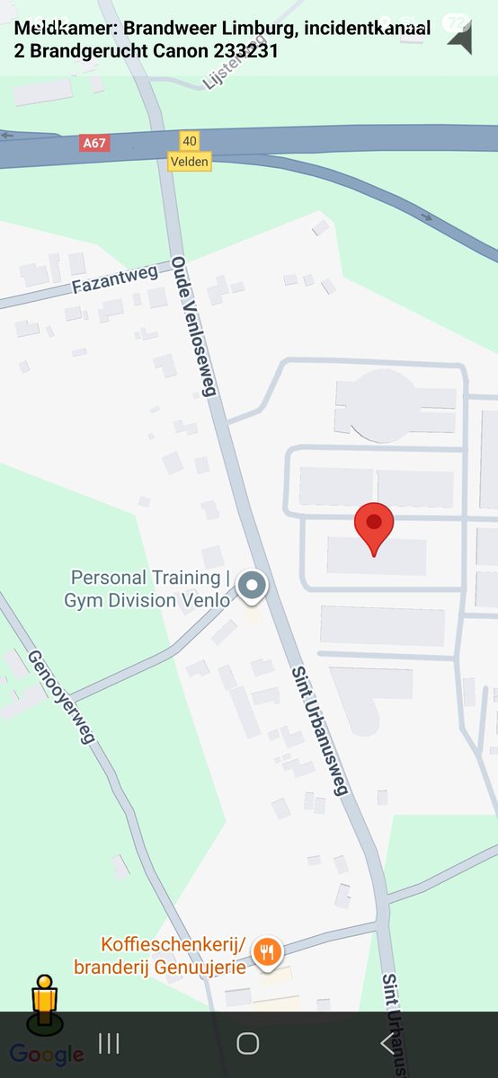 Brandgerucht aan de Van der Grintenstraat in Venlo