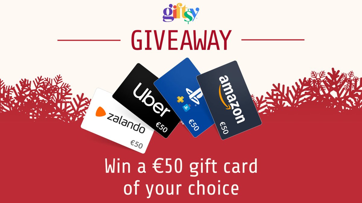 🎁 Our last giveaway of the year is here!
Win any gift card you like worth €50.

How to join:
👉 Follow us
🔁 Retweet this post
❤️ Like it
The winner will be announced on Friday 2. Good luck! ✨