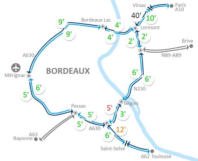 🚗#Infotrafic à 16h15 ⏱️Vos temps de parcours sur <a href="/A10Trafic/">Autoroute A10</a> <a href="/BordeauxTrafic/">Rocade de Bordeaux</a>. #BienVoyager #BordeauxTrafic