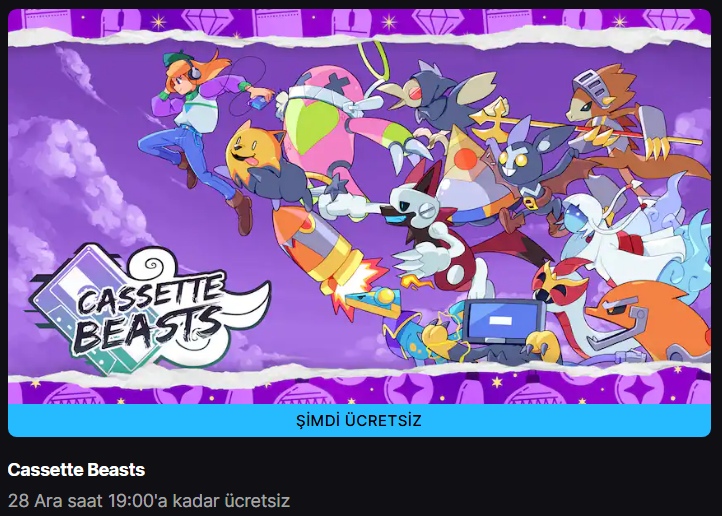 Checkpointarea's tweet image. 🚨 Casette Beasts, Epic Games Store'da bedava oldu.