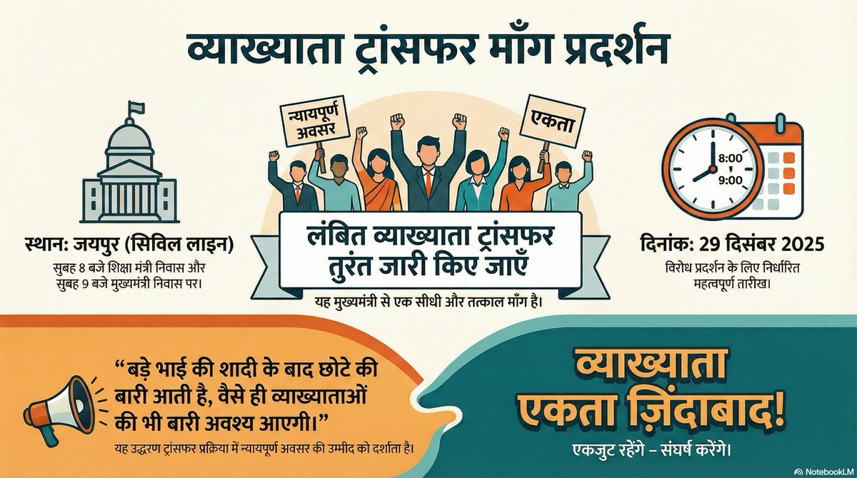 #व्याख्याता_ट्रांसफर_सूची_जारी_करो
<a href="/DrKirodilalBJP/">Dr. Kirodi Lal Meena</a> <a href="/Bhajanlalofc/">Office Of Bhajan Lal Sharma</a> <a href="/BJP4Rajasthan/">BJP Rajasthan</a> <a href="/G7raina07/">शिक्षक आवाज</a> <a href="/madandilawar/">Madan Dilawar</a> <a href="/RajCMO/">CMO Rajasthan</a>