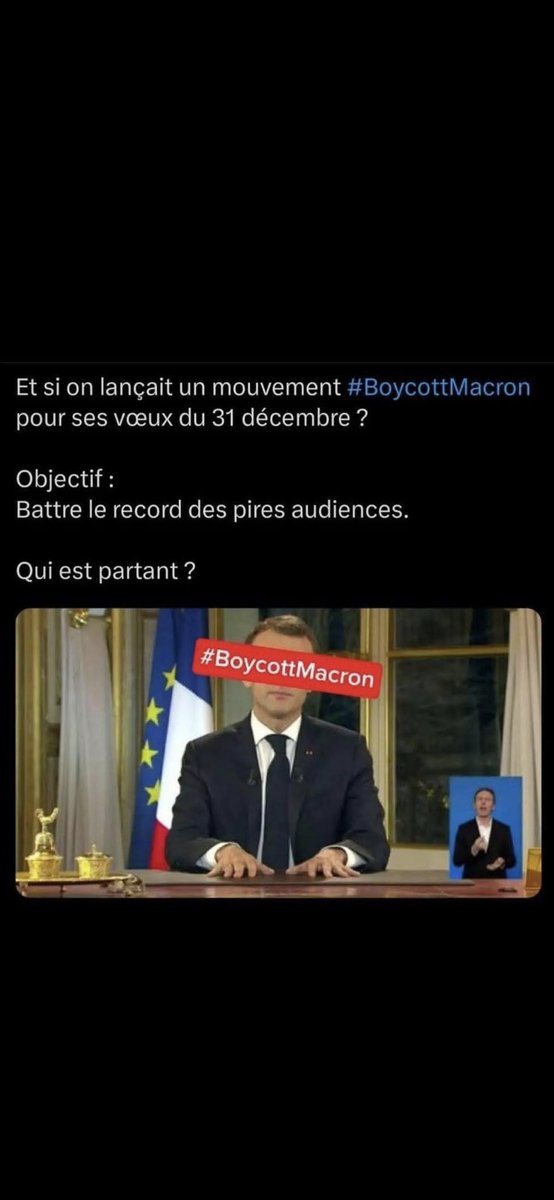 C’est parti 👍🏻👍🏻‼️🚨
#BoycottMacron 🚫⛔️😡