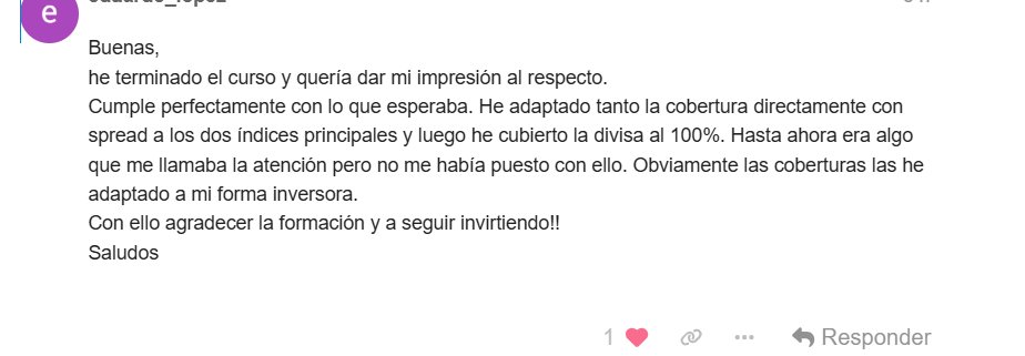 renato0304's tweet image. Primeras opiniones sobre el curso de coberturas de @masdividendos 

Saber que lo que ofrezco puede ser de utilidad es mi mayor recompensa