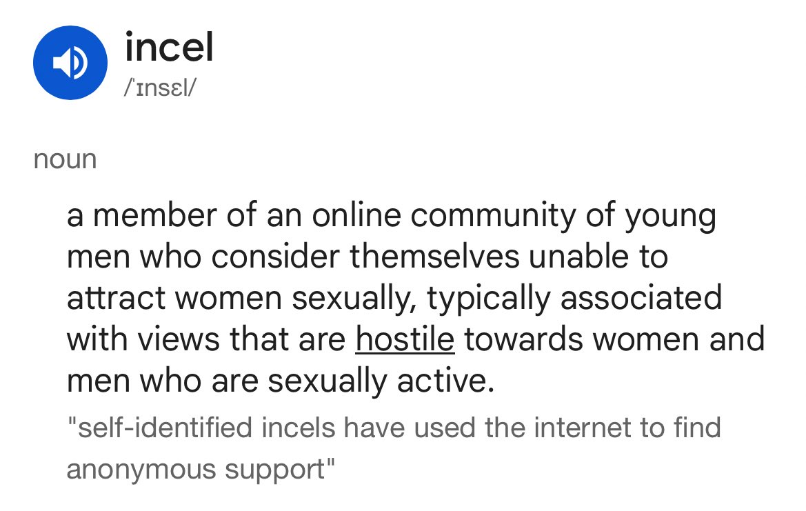 aesuperbeing's tweet photo. @Anzudev @minjeongscloud @coloredseung are you dumb? incel means men https://t.co/8wFKIdiQob