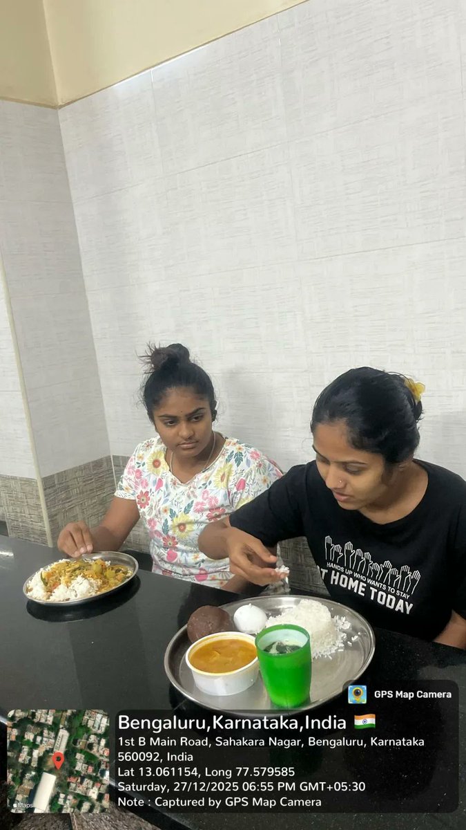 Dinner at Dr BR AMBEDKAR govt post METRIC  girls hostel  kodugehalli BANGALORE NORTH  #SocialAudit_SWDMeals #SocialWelfare_Karnataka