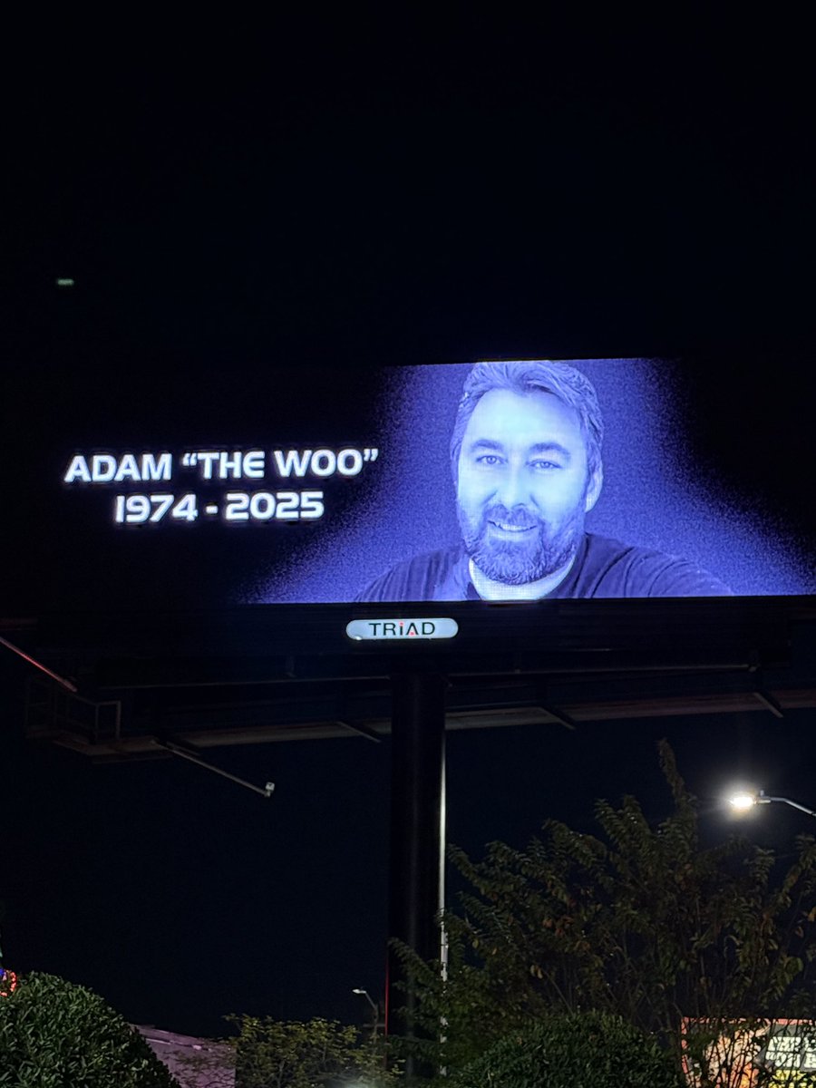 ithemepark's tweet photo. Adam The Woo tribute on Highway 192 near Celebration, Florida. https://t.co/oJ3O0liiXO