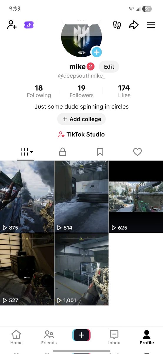 DeepSouthMike's tweet image. First 3 weeks and 1 vid to break 1k. The grind has begun and will continue 💪