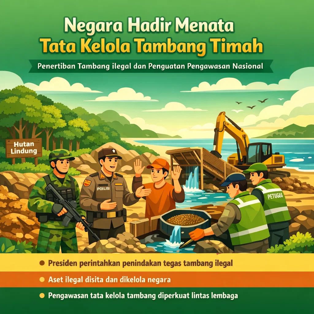 Negara harus hadir, bukan cuma ngatur lewat kertas tapi turun kontrol langsung. Rakyat daerah yang jadi korban kerusakan lingkungan harus dapat perlindungan.