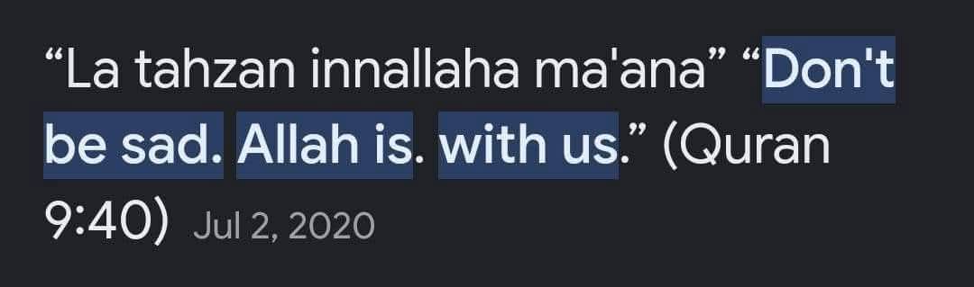 Indeed, Allah is with us.