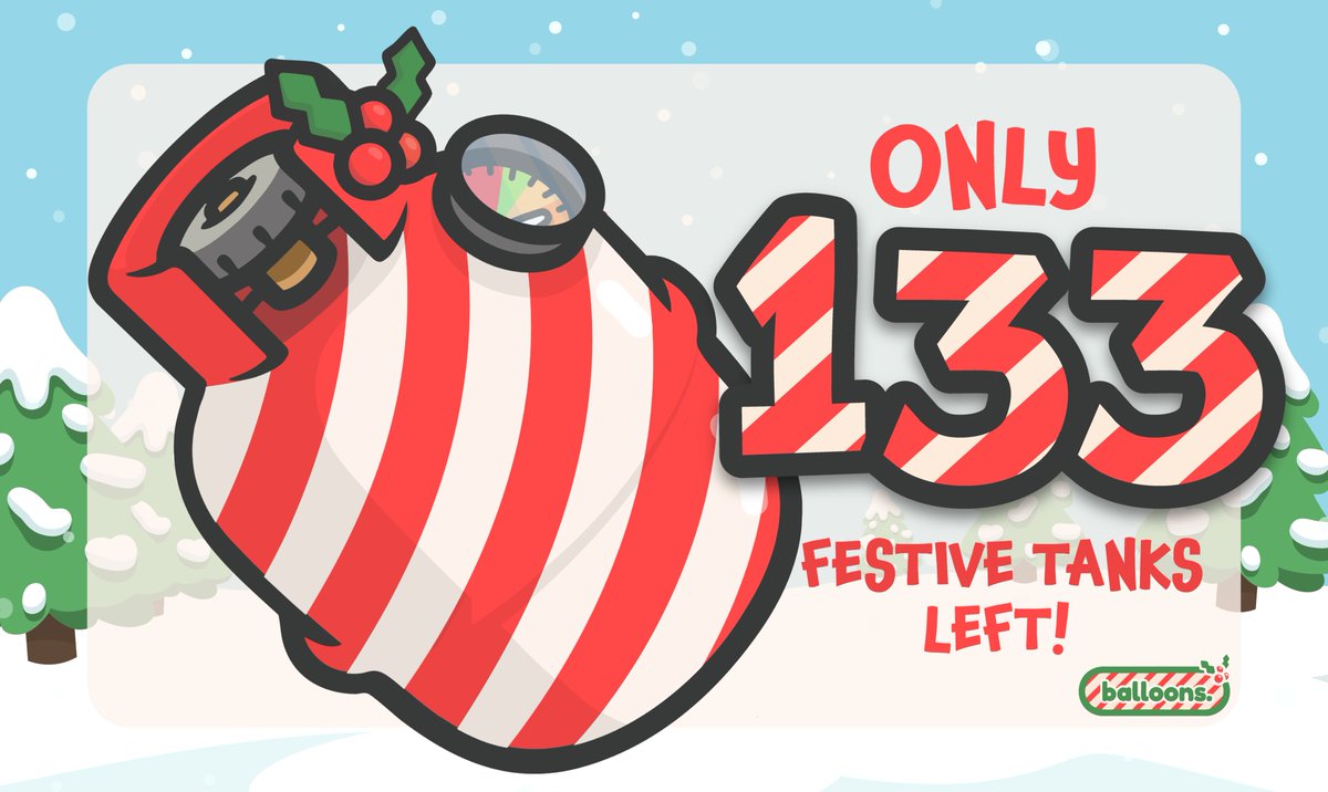 balloonsonape's tweet image. Only 133 Festive Fuel Tanks Left!!

The mint ends JAN 1st 2026!  Sold out or Not!

Head over to balloonsballoons.xyz
before its toooooo late!