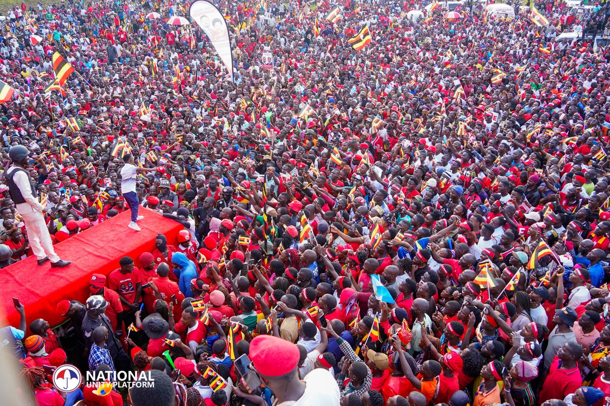 HEBobiwine's tweet photo. Final campaign rally held in Mawokota South, Mpigi District where our message of freedom has been warmly received by our enthusiastic supporters. The regime is afraid of the fact that even after trying to sow seeds of fear within the masses, the spirit of the revolution still stands firm. Thank you Mpigi. The revolution is on!
#ANewUgandaNow 
#ProtestVote2026
#PeoplePowerOurPower