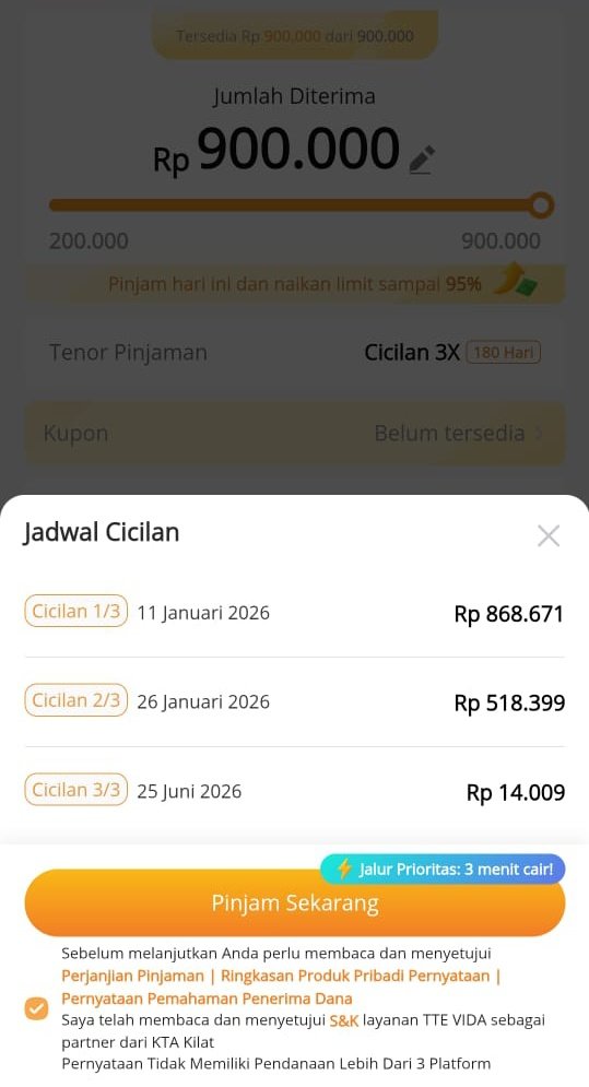 mrtweepsID's tweet photo. 900 ribu cair, baliknya 1,4 juta.
Bunga 500 ribu cuma 14 hari.
Bunga 50%

Masih mau ambil?
Kalau iya, berarti ada yang salah… bukan di kamu doang, tapi di sistemnya.

Pinjol katanya “berizin OJK”,
tapi bunganya nggak berizin akal sehat.

Belum telat aja udah sesek,
apalagi telat — mental dihancurin, hidup diteror.

Stop normalisasi pinjol.
Stop diperbudak utang instan.
Butuh uang ≠ harus mengorbankan masa depan.

Yuk sadar bareng.
Tinggalkan pinjol sebelum pinjol ninggalin trauma.