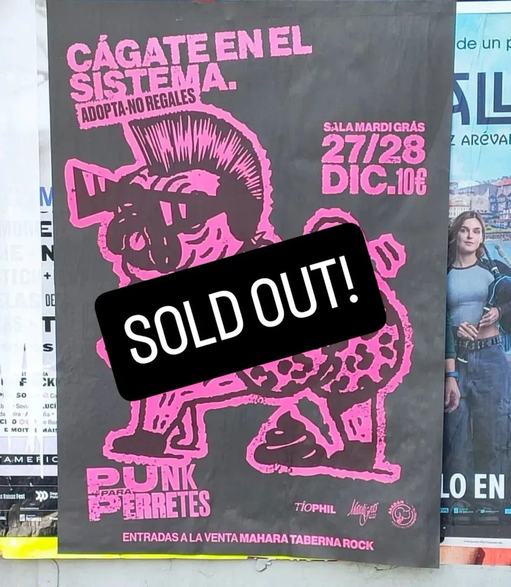 Como todos los años no queda ni una entrada para el Punk para Perretes

Apertura Sabado 21:30h Inicio 22:00h
Apertura Domingo 20:00h Inicio 20:30h

#acoruña #coruña 
<a href="/SalaMardiGras/">Sala MardiGrasCoruña</a>