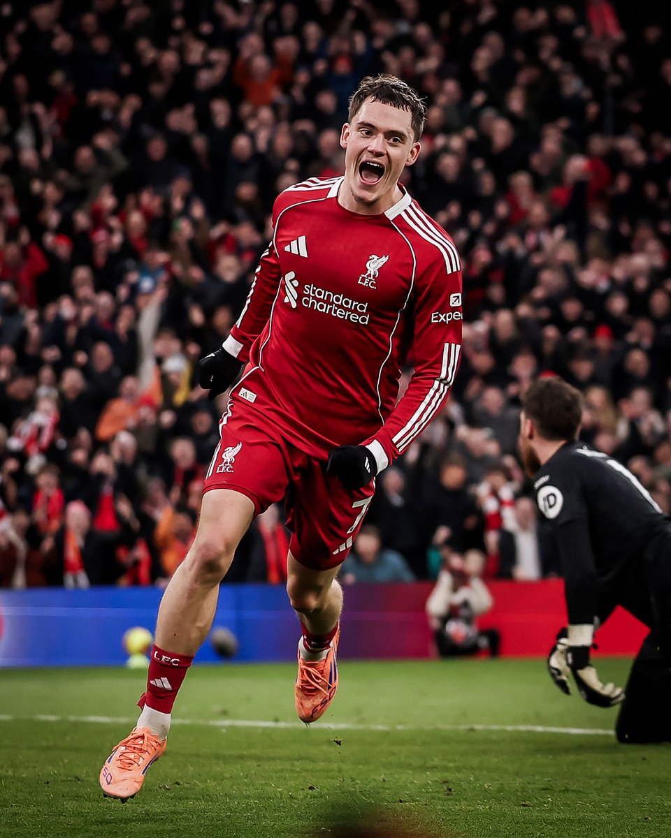 brfootball's tweet image. 🚨 Florian Wirtz 𝐅𝐈𝐍𝐀𝐋𝐋𝐘 scores his first Liverpool goal 🚨