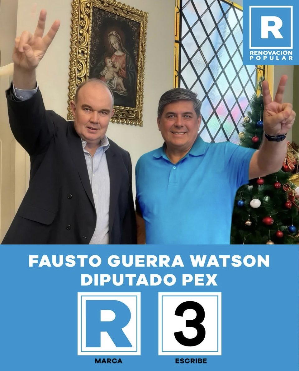 Hoy anuncio oficialmente mi candidatura como DIPUTADO con el NR.3 para el distrito PERUANOS RESIDENTES EN EL EXTRANJERO (PEX) por el partido político RENOVACIÓN POPULAR.