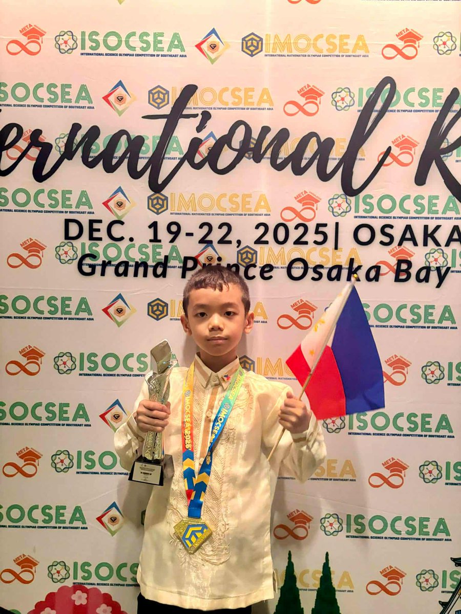 Gold Medalist ang 7 taong gulang na si Christiano Gabriel Olandesca ng Brgy.Irawan, PPC sa International Mathematics Olympiad Competition of Southeast Asia (IMOCSEA) sa Osaka, Japan nitong Dec 19 -22. Tinanghal din syang 1st runner Top Scorer in Primary 2 level ng competition.