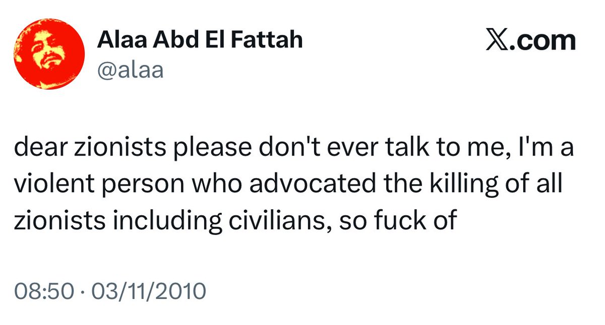 alexmaccaroon's tweet image. This guy is an Egyptian blogger and activist. He was born in Egypt, and lives in Egypt, has shown zero interest in our country throughout his life and has contributed nothing to it.

And nor should I expect him to. He’s Egyptian, and is doing his thing. That’s all fine. Whatever,…