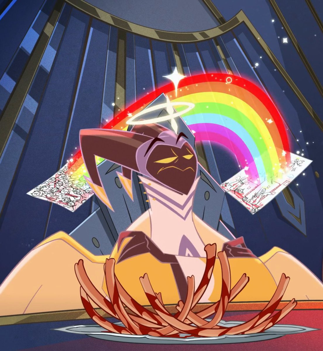 I’ll be so fr I’ve been developing this character in my head for almost 2 years idgaf what the writers say abt him. The version of him I have In My Head is canon To Me. I think a lot of you should care a lot less and talk abt Viv more nicely #HazbinHotelAdam