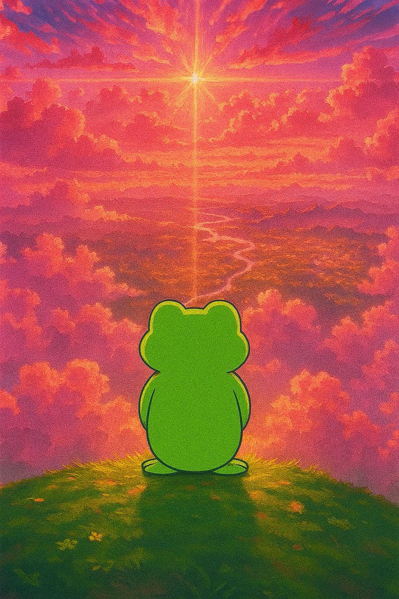 FroggieOnSol's tweet photo. Every dusk ends the same.
Every dawn begins with the Froggie still there. https://t.co/1ZlCWHj6an